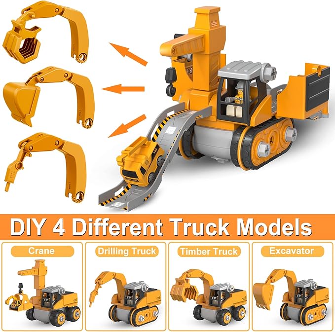 TEPSMIGO Construction toys, Kids Construction Vehicles Site,