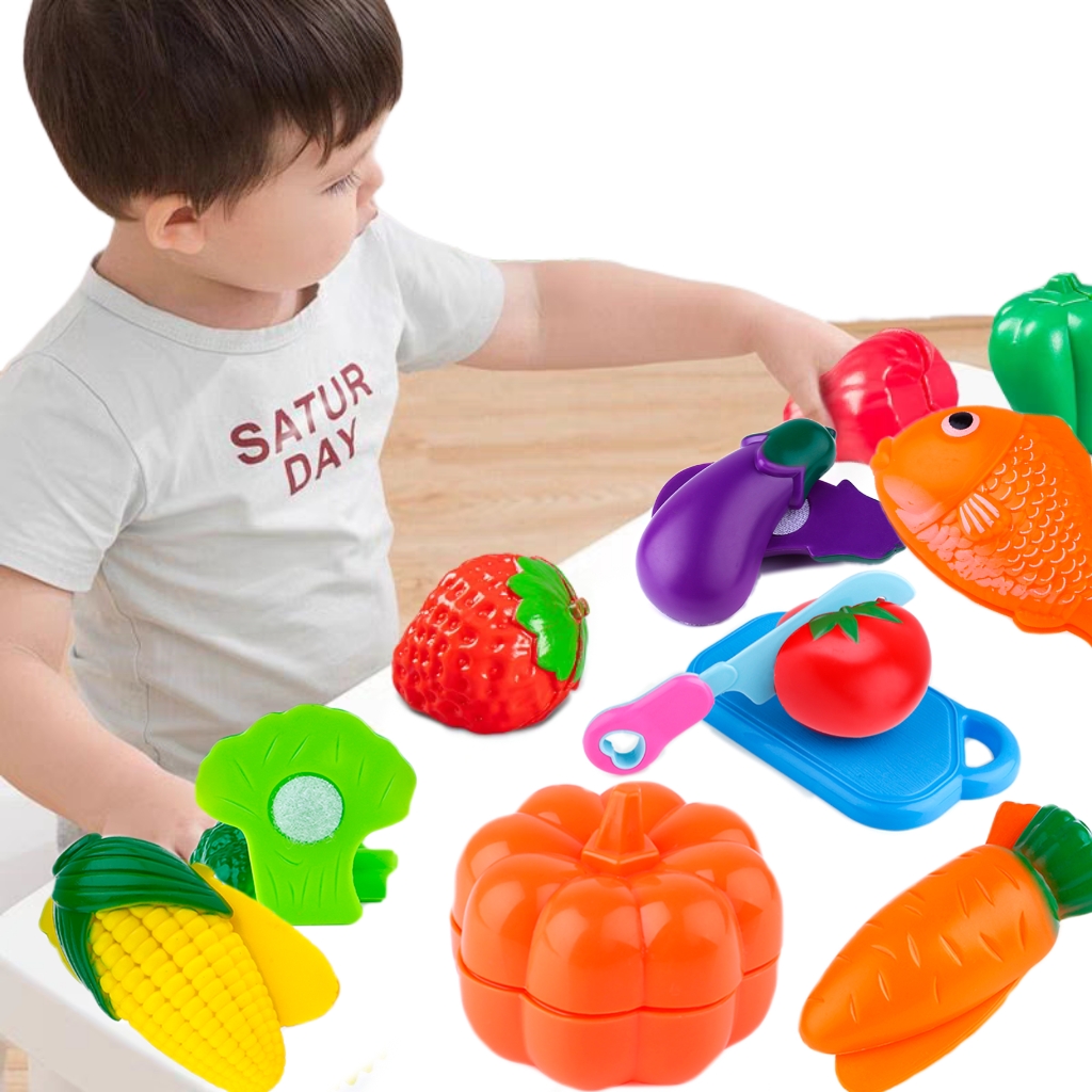 TEPSMIGO Cutting Play Food Sets for Kids, Pretend Play Kitch