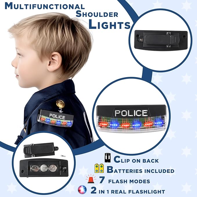 TEPSMIGO Police Officer Costume for Kids, Police Costume for