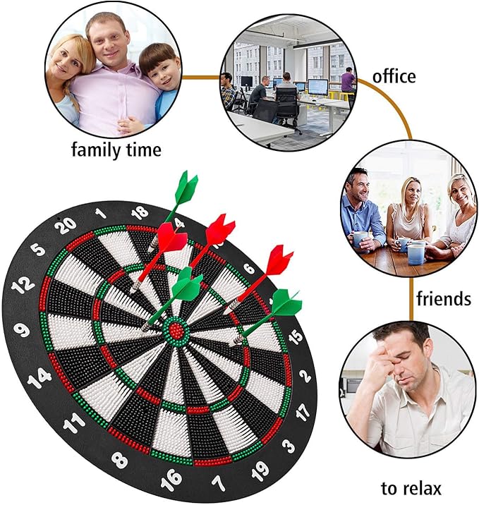 TEPSMIGO Safety Dart Boards-Rubber Dartboard Game-Kids and A