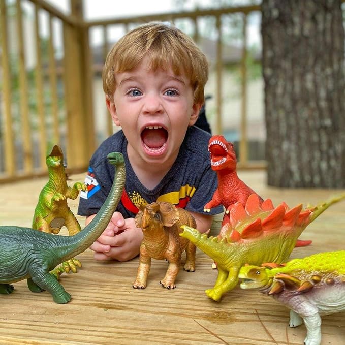TEPSMIGO Toy Animals, Soft Dinosaurfor Kids 3-5, Dinosaur To