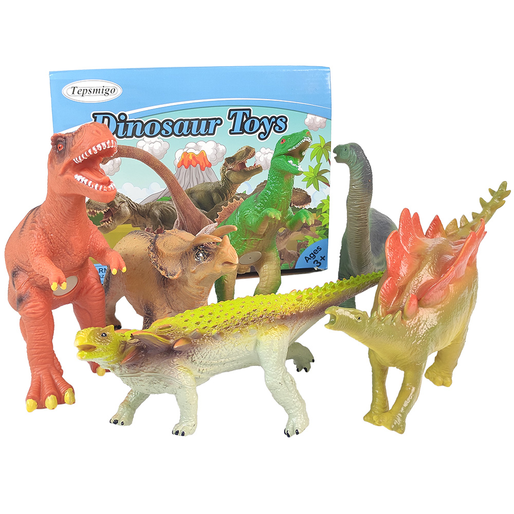 TEPSMIGO Toy Animals, Soft Dinosaurfor Kids 3-5, Dinosaur To